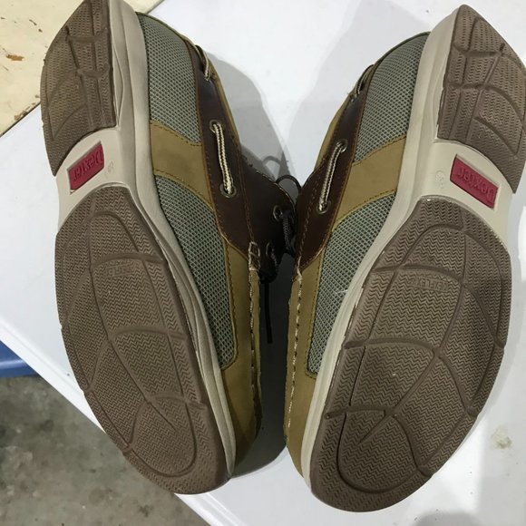 MENS DEXTER COMFORT SUEDE LEATHER BOAT SHOES SIZE 8 1/2 MEMORY FOAM - Picture 3 of 4